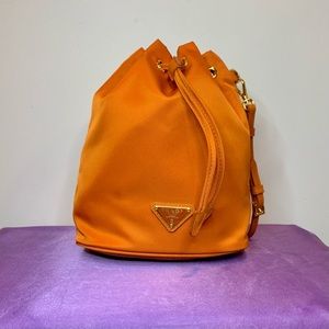 Prada Papaya Bucket Bag